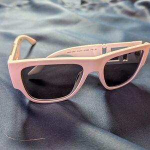 Versace White Sunglasses with Black Lenses